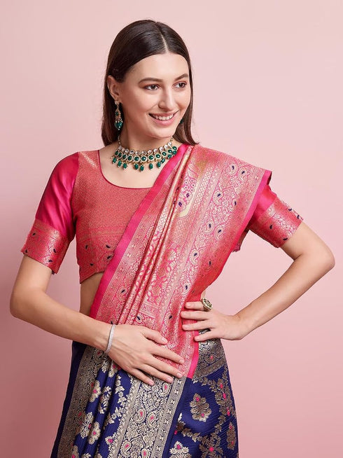 Vasthrlay Banarasi Traditional Unstitched Saree