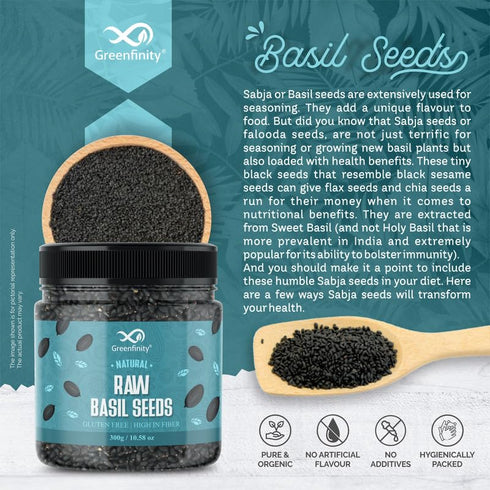 GreenFinity Healthy Basil Seeds (Tukmaria)