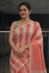 Vasthrlay Striped Orange Kalamkari Bridal