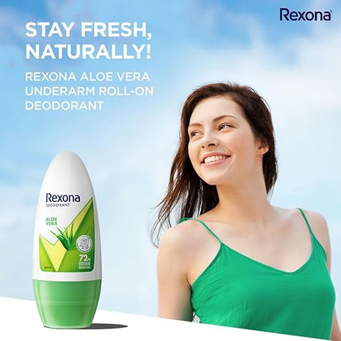 Rexona Aloe Vera Underarm Odour Protection Roll On for Unisex