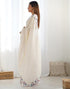 Vasthrlay Embroidery Scalloped Unstitched Off White Saree