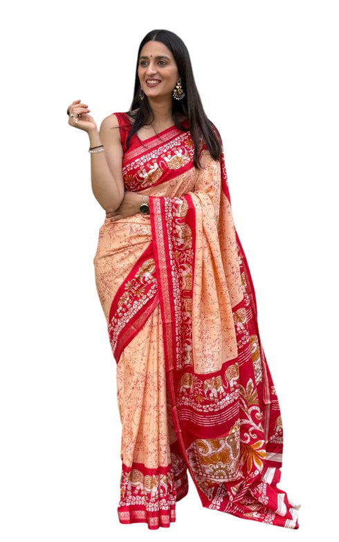 Vasthrlay Ghicha Kalamkari Print