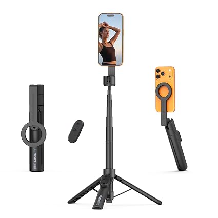 Ulanzi SK26 Magnetic Phone Tripod | 2-in-1 Selfie Stick Tripod Stand with Remote