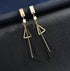 Nilu's Collection Fancy Hollow Triangle Long Geometric Drop Earrings