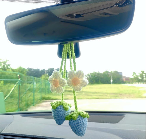 Crochet Flower for car Dashboard Decoration Items