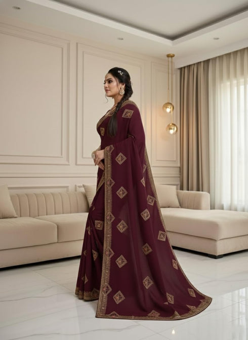 Vasthrlay Unstitched Material Az Ys Pintu Parent Pink Ethnic Wear