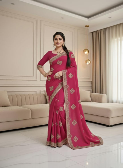 Vasthrlay Unstitched Material Az Ys Pintu Parent Pink Ethnic Wear