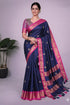Vasthrlay Traditional Matching Unstitched Orangeblack
