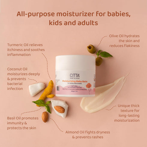 CITTA Foaming Baby Shampoo,Baby Body Wash & Moisturizing Baby Balm
