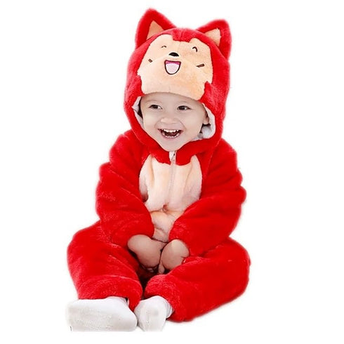 BRANDONN Unisex Baby Flannel Jumpsuit Pan