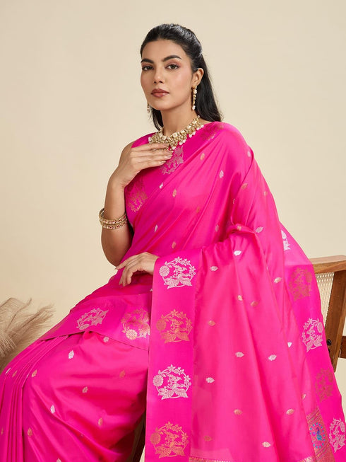 Vasthrlay Banarasi Jacquard Paithani