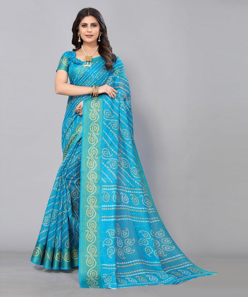 Vasthrlay Printed Yellow Jetpuri Ethnic Wear