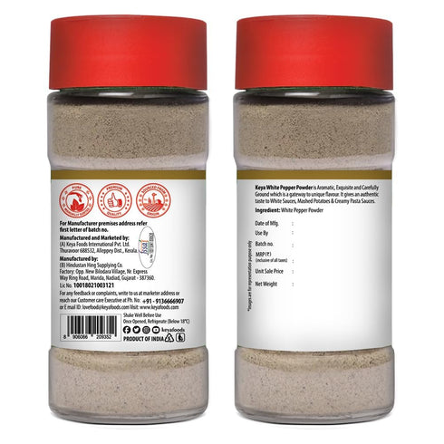 Keyafoods Keya Black Pepper Powder 54g Keya White Pepper Powder 60g Pack 2
