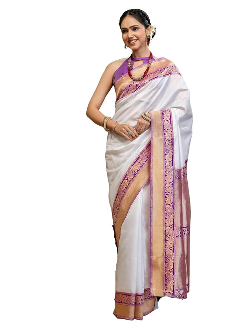 Vasthrlay Weaving Khaki Saree