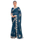 Vasthrlay Georgette Embroidery Dark Saree