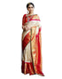 Vasthrlay Banarasi Jacquard Unstitched Beige Saree