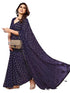 Vasthrlay Georgette Printed Unstitched Maroon Saree
