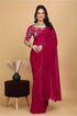 Designer Georgette Saree with Embroidered Blouse Piece