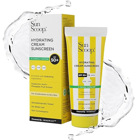 Sunscoop Hydrating Sunscreen | SPF 50+, PA++++ | Mineral Oil & Petroleum Free