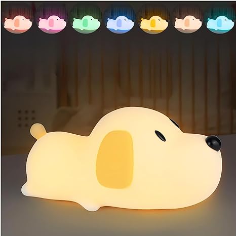 One94Store Rechargeable Silicone Puppy Dog Night Lamp