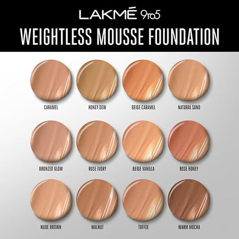 Lakme 9 To 5 Weightless Mousse Foundation | Beige Vanilla