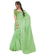 Vasthrlay Womens Printed Unstitched White Saree