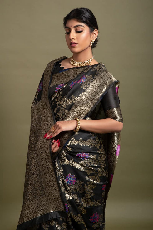 Vasthrlay Banarasi Wedding Unstitched Saree