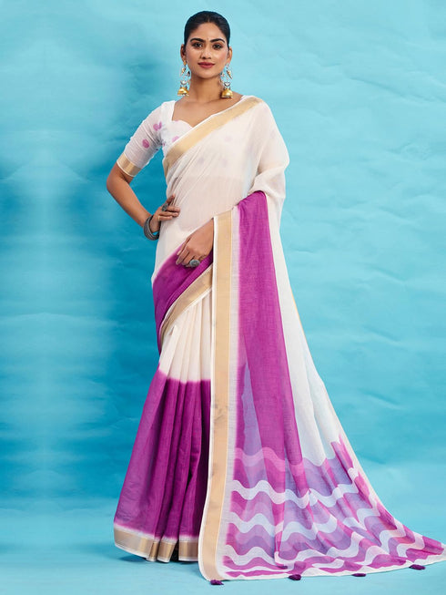 Vasthrlay Printed Unstitched Blouse Ethnic Wear