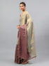 Vasthrlay Maroon Womens Ready To Wear One Minute Polyester Erode Zari Saree