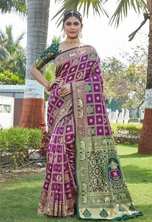 Vasthrlay Lavender Kanjivaram Saree