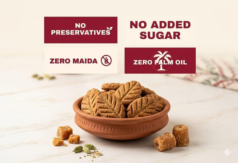Swaadisht Upahar Desi Ghee Gud Thekua (No Maida) Traditional Bihari Cookie 300g