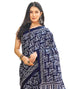 Vasthrlay Printed Pleated Unstitched Dark Green Saree