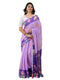 Vasthrlay Womens Printed Unstitched Peach Saree