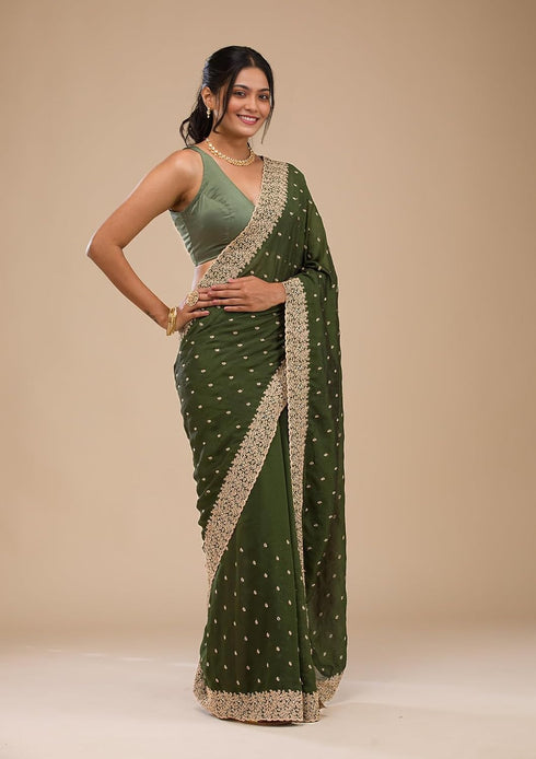 Vasthrlay Georgette Embroidered Az Ys Antya Ethnic Wear