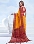 Vasthrlay Bandhani Printed Chiffon Orange Saree