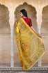 Vasthrlay Yellow Printed Unstitched Saree