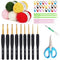 Ergonomic Crochet Hook Set with Soft Grip Handles, Black & Gold Crochet Hooks