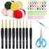 Ergonomic Crochet Hook Set with Soft Grip Handles, Black & Gold Crochet Hooks