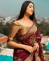 Vasthrlay Maroon Kanjivaram Wedding Saree