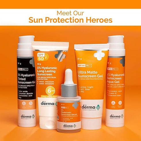 The Derma Co 1% Hyaluronic Long Lasting Sunscreen SPF 50 PA++++