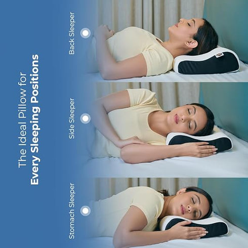 CareFoam Memory Foam Cervical Neck Pillow 2 Years Warranty