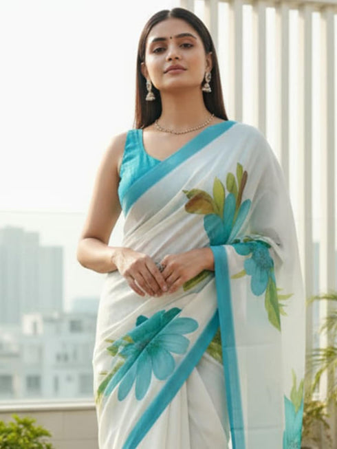 Vasthrlay Cotton Floral Lightweight Ethnic Wear