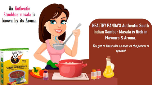 HEALTHY PANDA - 100Gm X 1 Each (200Gm) - Sambar Masala & Onion Garlic Masala