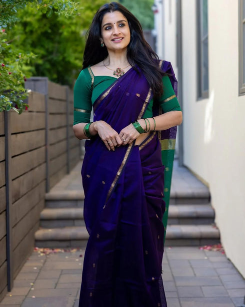 Vasthrlay Banarasi Unstitched Saree