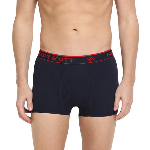 Dixcy Scott Men's Cotton Trunks (Pack of 5) (SWISHTRUNK-P5_Navy/Dark Grey/Lt Coffee Brown/Denim Blue/Wine