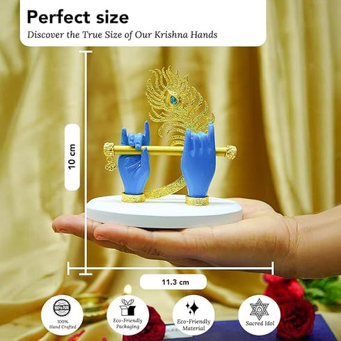 Ekhasa Lord Krishna Hands with Flute Idol (Small Size)