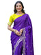 Vasthrlay Chinnon Embroidery Lime Saree