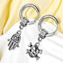 M Men Style Men Fatima Hamsa Hand Palm with Gothic Skeleton Head