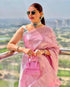 Vasthrlay Pink Kanjivaram Saree