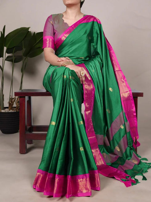 Vasthrlay Traditional Matching Unstitched Orangeblack